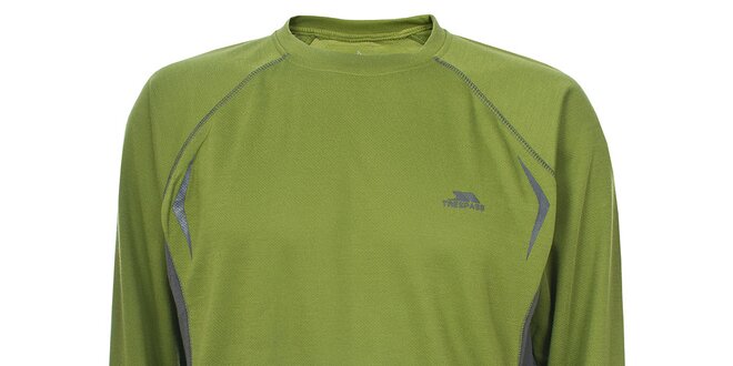 Pánske zelené tričko s dlhým rukávom Trespass