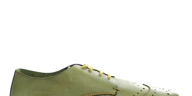 Pánske zelené topánky s perforáciou Armand Basi
