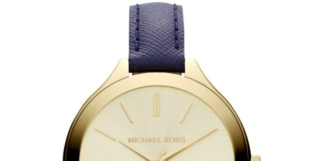 Dámske minimalistické hodinky s tmavomodrým remienkom Michael Kors