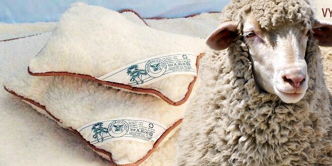 Hrejivá deka a dva vankúše z ovčej vlny