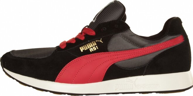 Pánske čierne tenisky Puma s červeným pruhom