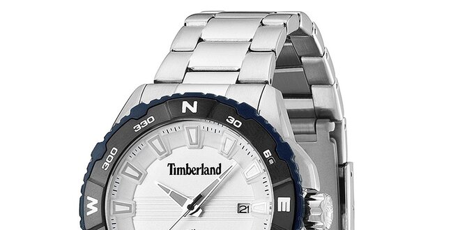 Pánske oceľové hodinky s dátumovkou Timberland