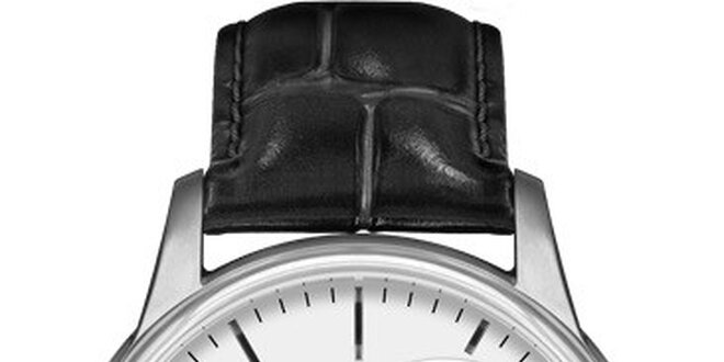 Pánske hodinky Premier s bielym ciferníkom a dátumom