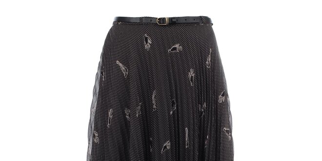 Dámska čierna plisovaná sukňa do pása Uttam Boutique