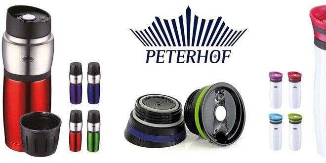 Termohrnček Perfect Cup od renomovaného výrobcu Peterhof v 4 dizajnových prevedeniach s objemom 500 alebo 600 ml
