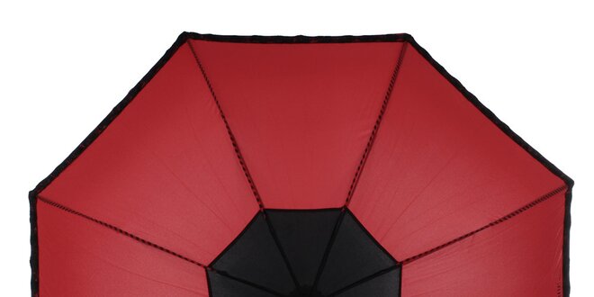 Dámsky červeno-čierny vystrelovací dáždnik Ferré Milano