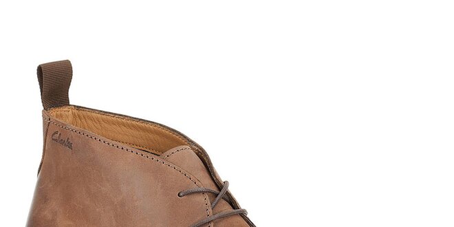 Pánske hnedé šnurovacie topánky Clarks