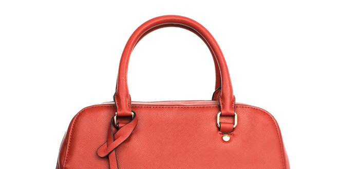 Dámska červená kabelka s príveskom London fashion