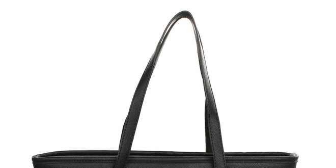 Dámska kabelka s príveskom London fashion - čierna