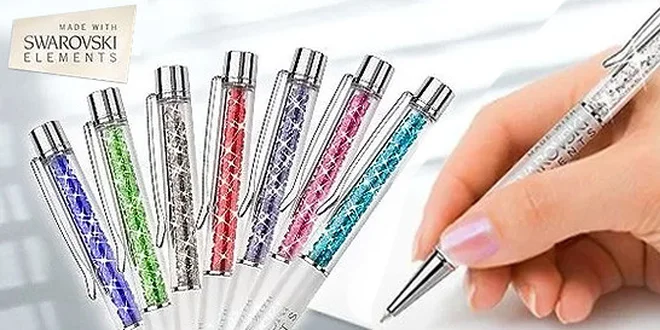 Dámske guličkové pero s krištáľmi Swarovski