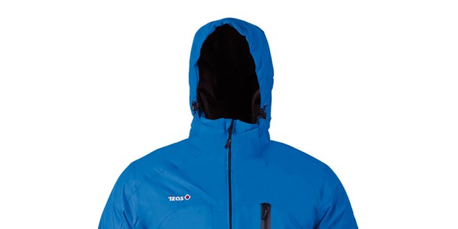 Pánska modrá outdoorová bunda s náprsným vreckom Izas