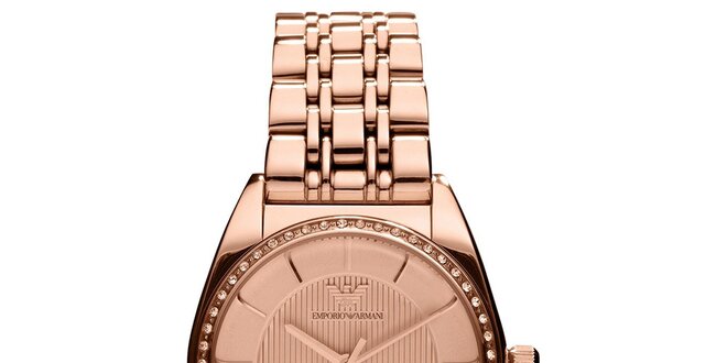 Dámske hodinky Emporio armani vo farbe ružového zlata