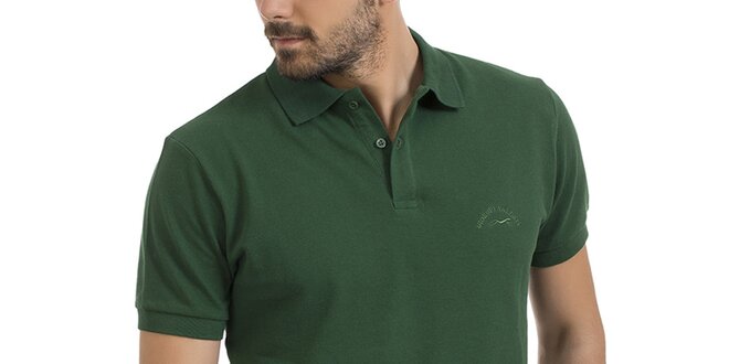 Pánske zelené polo tričko s krátkym rukávom Giorgio Valenti