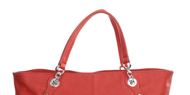 Dámska červená kabelka s cvočkami United Colors of Benetton