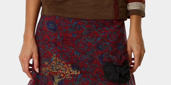 Dámska červená sukňa so vzorom Ian Mosh