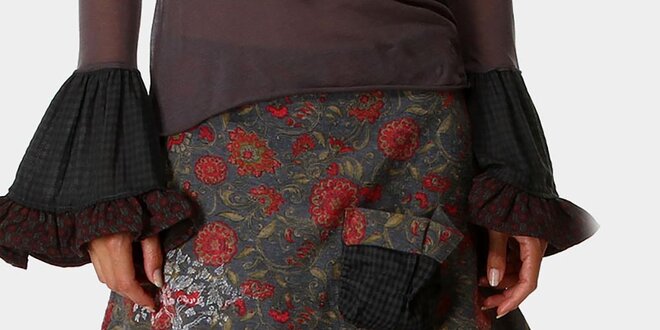 Dámska šedá sukňa so vzorom Ian Mosh