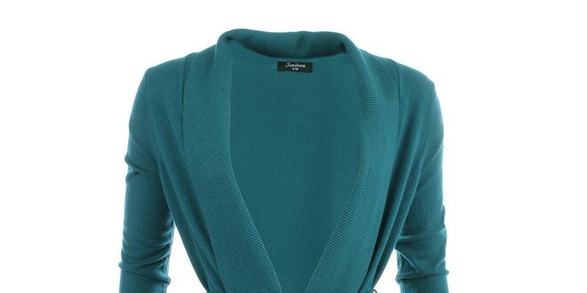 Dámsky dlhší sveter v zelenej farbe Smiton