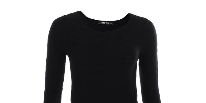 Dámsky čierny sveter so zipsami JOYX