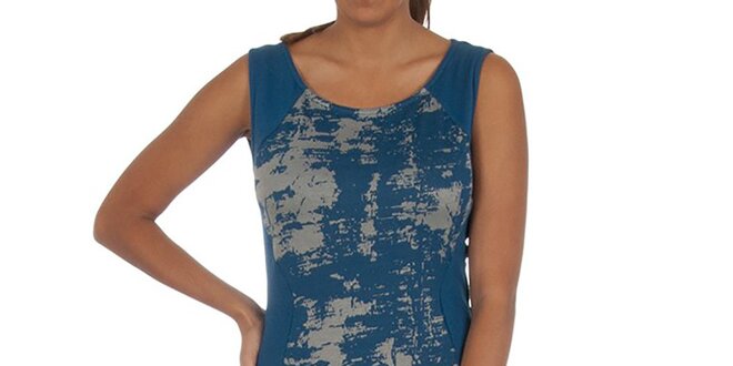 Dámske modré šaty so vzorom Vila Clothes