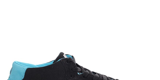 Čierne tenisky s modrými detailmi Converse