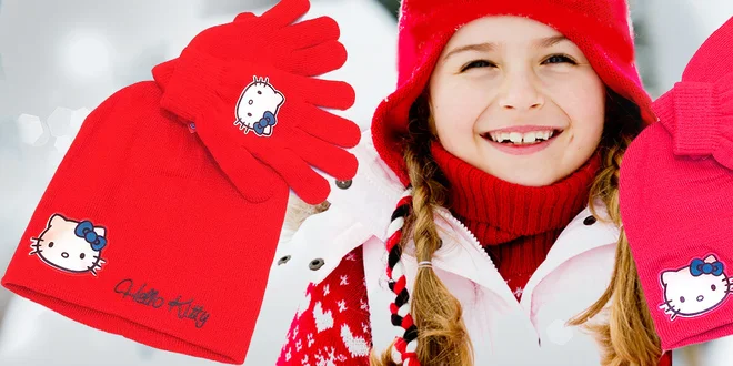 Zimný set Hello Kitty pre všetky dievčatká