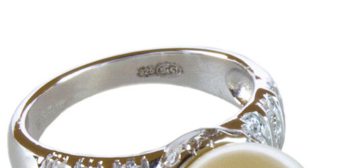 Dámsky prsteň so smotanovou perličkou Cerruti 1881