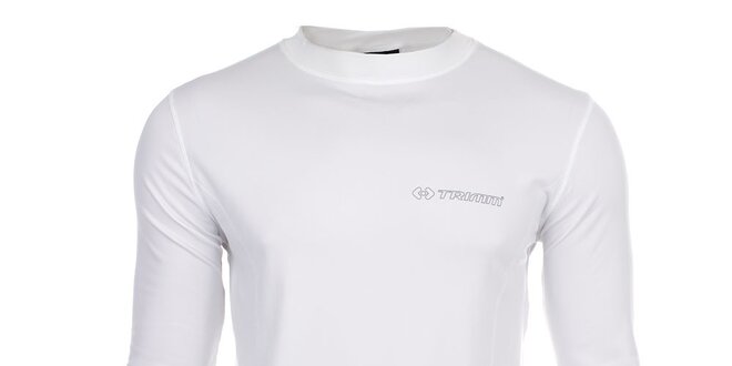 Pánske biele fukčné tričko s dlhými rukávmi Trimm