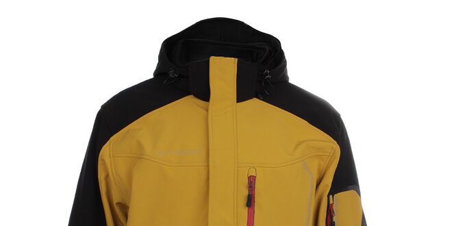 Pánska žlto-čierna softshellová bunda Trimm