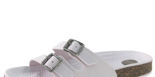 Dámske biele papuče Beppi s masážnou stielkou