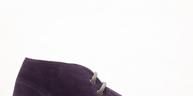 Dámske fialové členkové topánky so šnúrkami Roamers
