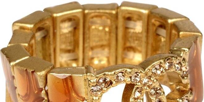 Guess prsteň univerzálnej veľkosti, hnedo-zlatá farba