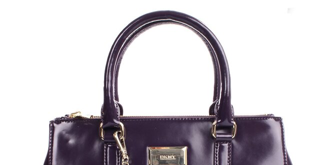 Dámska fialová lesklá kabelka DKNY