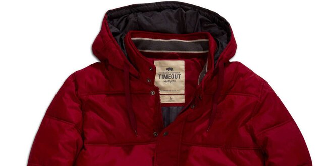 Pánska červená bunda s kapucňou Timeout