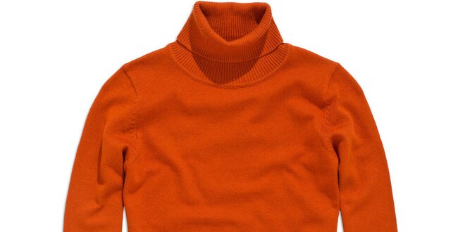 Dámsky oranžový sveter s rolákom Timeout
