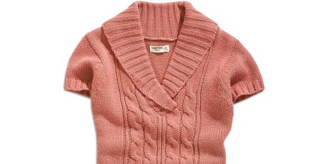 Dámsky ružový sveter s krátkymi rukávmi Timeout
