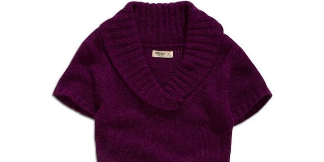 Dámsky fialový sveter s krátkym rukávom Timeout