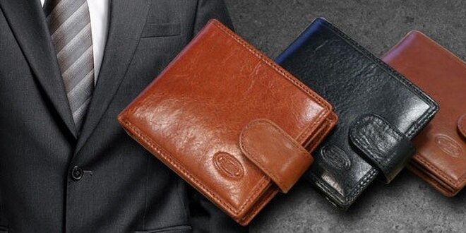 Pánske peňaženky z pravej kože s dostatkom priehradiek a vkusným dizajnom