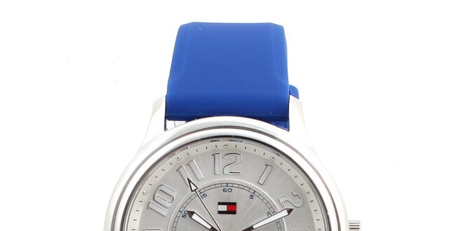 Dámske analógové hodinky s modrým silikónovým remienok Tommy Hilfiger