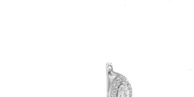 Dámske náušnice s bielymi zirkónmi Venetta