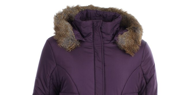 Dámska fialová bunda s kapucňou Loap