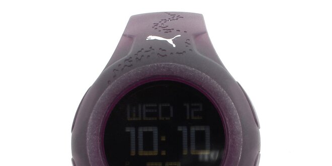Dámske digitálne fialové hodinky Puma