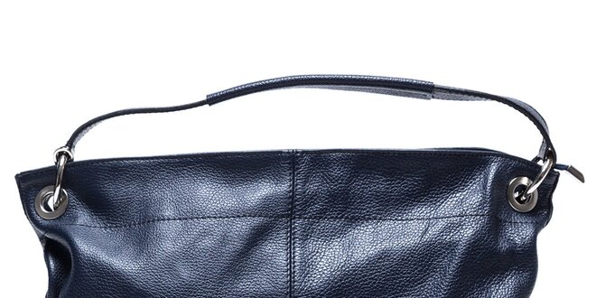 Dámska tmavo modrá kabelka s vonkajším vreckom Mangotti