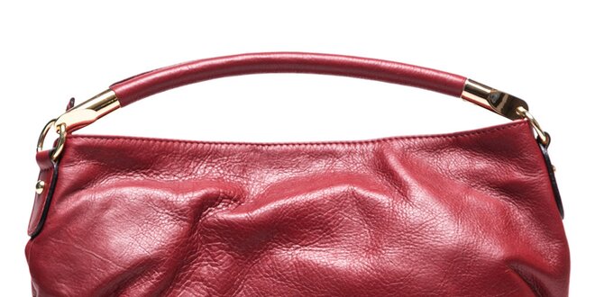 Dámska červená kabelka z kože Mangotti