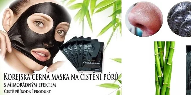 KÓREJSKÁ ČIERNA PLEŤOVÁ MASKA! Balenie 10 ks len za 6.90 €! Prírodná sila, ktorá dokonale zbaví vašu pleť nedostatkov
