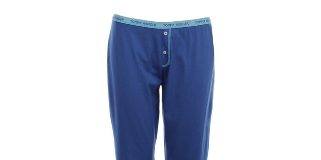 Dámske modré pyžamové nohavice s gombíkmi Tommy Hilfiger