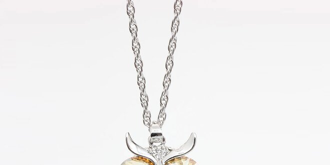 Dámsky náhrdelník so sovičkou so zlatými kryštálmi Laura Bruni