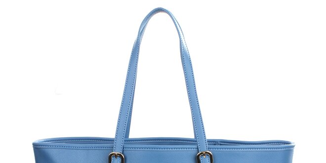 Dámska blankytno modrá kabelka s príveskom Gorétt