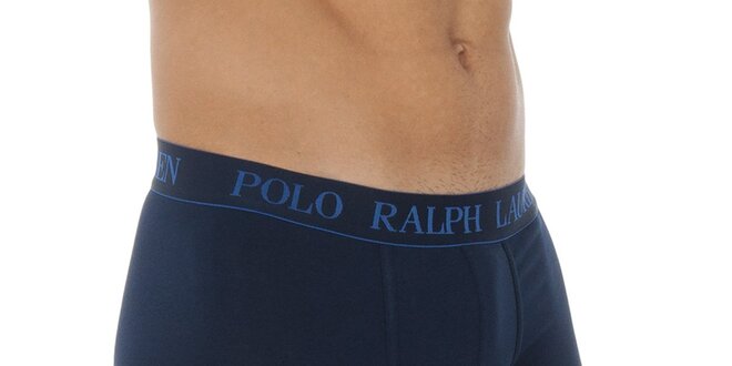 Pánske tmavo modré boxerky Polo Ralph Lauren s tmavo modrým lemom
