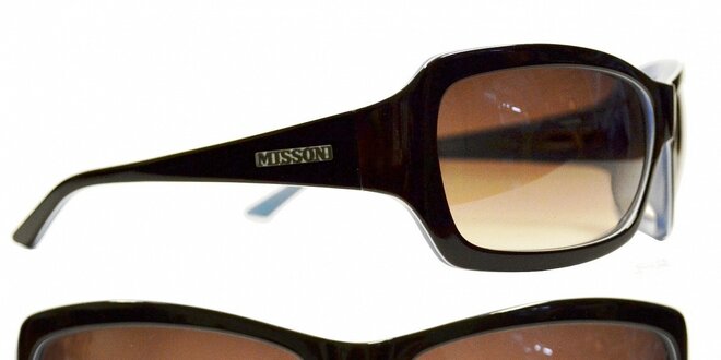 Dámske tmavo hnedé slnečné okuliare Missoni