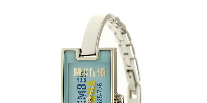 Dámske oceľové hodinky Mustang s modrým ciferníkom